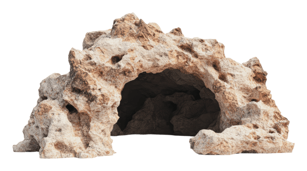 Unique rock formation resembling a natural cave png