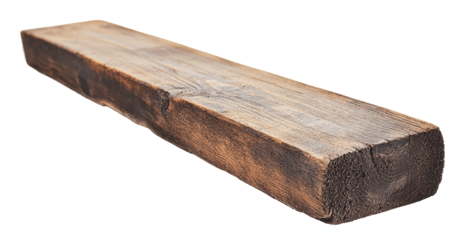 Wooden beam showcasing rustic texture and color png
