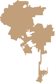 silhouette american city on los angeles png