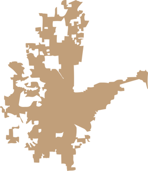 silhouette american city on fort worth png