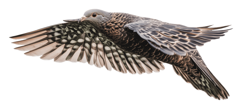 Bird in flight showcasing its vibrant feathers png