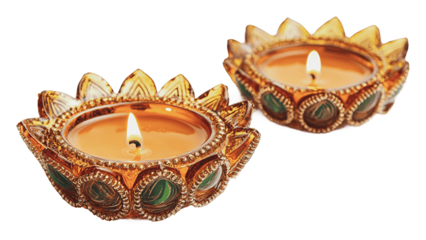 Traditional decorative candles for celebrations png