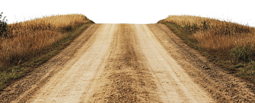 Road to a bright horizon under blue sky png