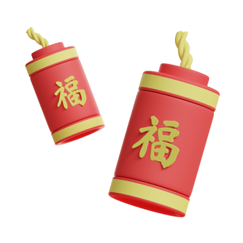Firecracker Chinese new year icon png