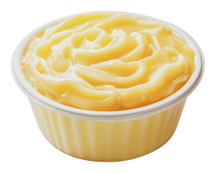 Delicious creamy dessert in a decorative cup png