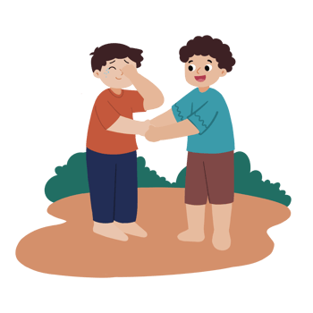 The kids apologize to his friend who is crying png