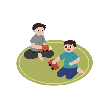 Children playing toys png