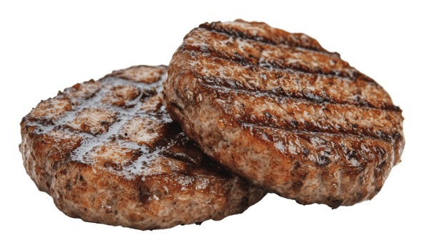 Grilled patties ready for a summer barbecue feast png