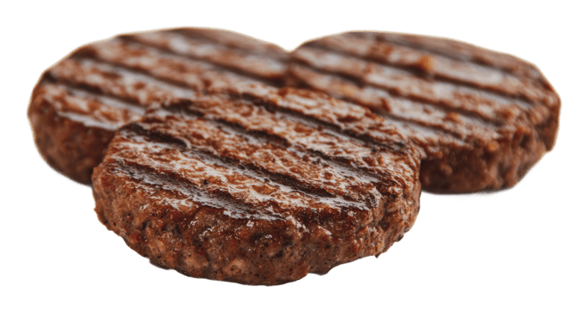 Grilled patties ready for a delicious meal png