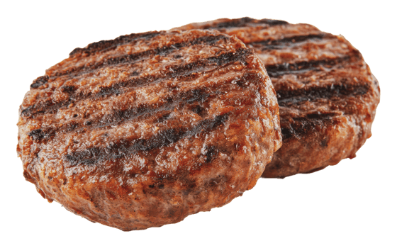 Grilled beef patties ready for a delicious meal png