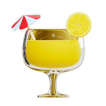 Cocktail 3D Illustration png