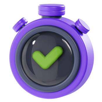 Approved time 3D Illustration png