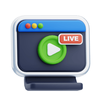 Live stream 3D Illustration png