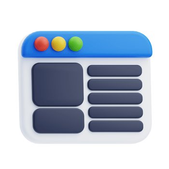 Web page 3D Illustration png