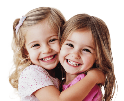 Kids sharing friendship with warm hugs png