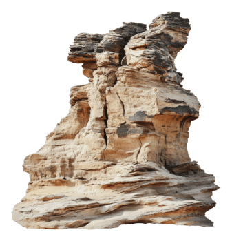 Unique sandstone rock formation in natural setting png