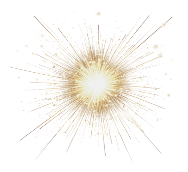 Bright explosion creates radiant light effect png