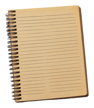Blank notebook for notes and creativity png
