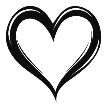 Heart shape design showcasing creativity and flair png