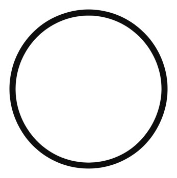 Simple black outline circle on white background png