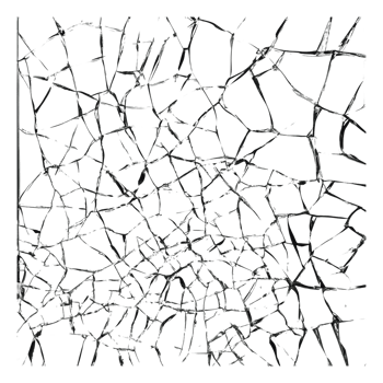 Cracks on white surface form patterns png
