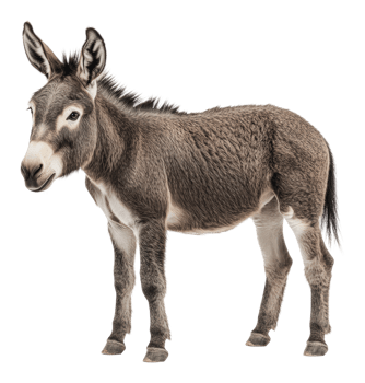 Donkey standing in a bright setting png
