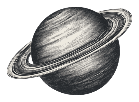 Artistic representation of a planet with rings png