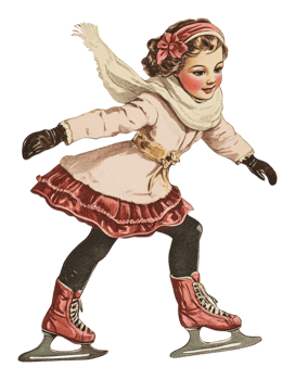 Girl skating outdoors in vintage style png