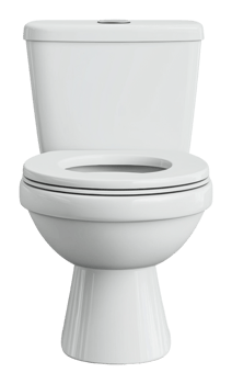 Sleek white toilet for modern bathrooms png
