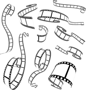 film strip set on white vector