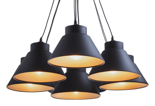 Elegant modern black pendant lights png