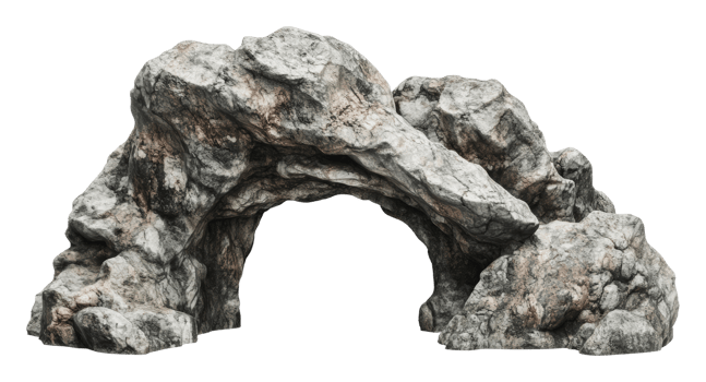 Rock arch structure for garden or landscape design png