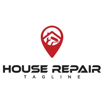 House repair logo design vector
