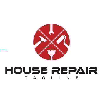 House repair logo design template vector