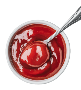 Bowl filled with rich red sauce ready for use png