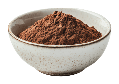 Cocoa powder in a bowl on a simple surface png