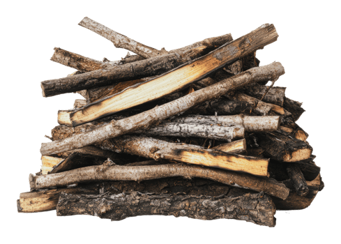 Stacked firewood ready for winter use and warmth png