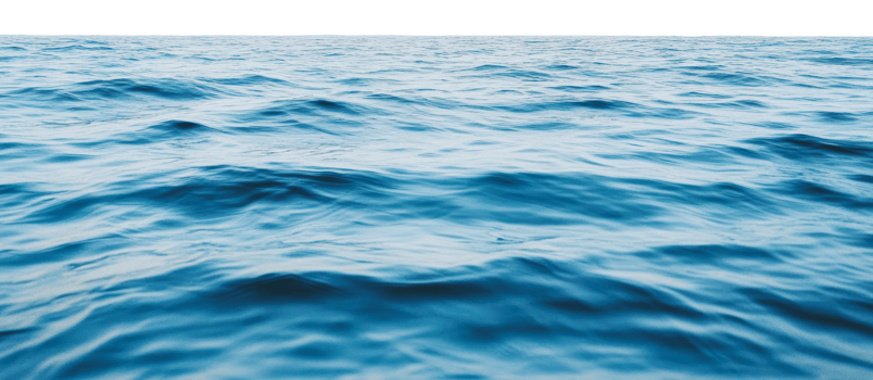 Calm ocean waves under a clear sky png
