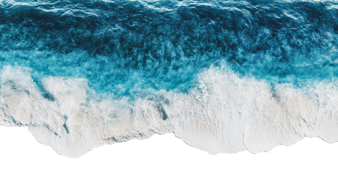 Waves on a sandy beach with turquoise water png
