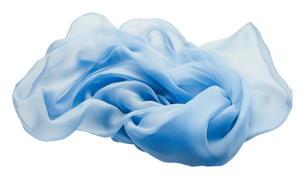 Light blue fabric draped elegantly on display png