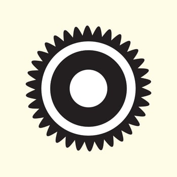 Gear Settings sign, cogwheel. Functions symbol. vector