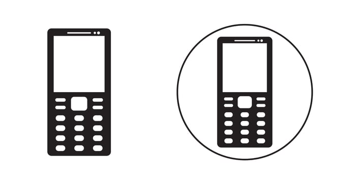 Keypad mobile phone icon. vector