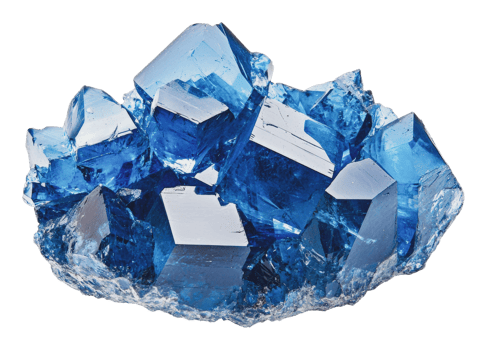 Stunning blue crystals showcasing natural beauty png