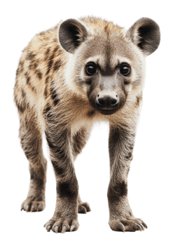 Spotted hyena walks confidently during daylight png