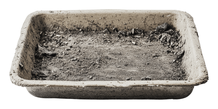 Old ashtray left empty after gathering ashes png