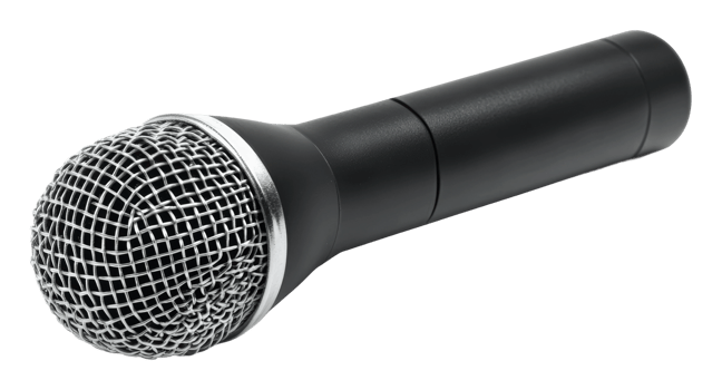Popular handheld microphone for live performances png