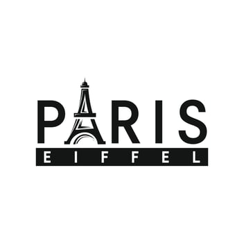 Paris eiffel logo design vector