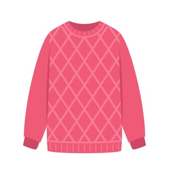 Winter sweater. Knitted woolen warm sweater. Cold season. illustration. vector