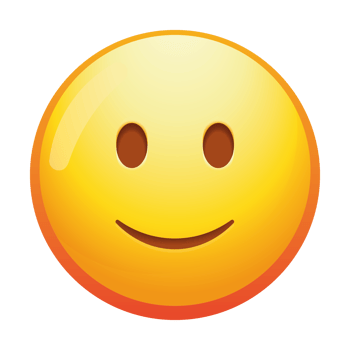 A subtly smiling emoji face, conveying a gentle sense of happiness and contentment with soft yellow colors and a friendly expression. png