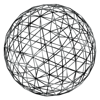 3d sphere truss Y2K chrome elements for design png